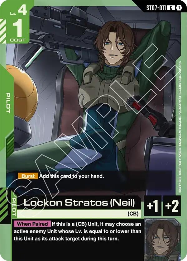 Image for Lockon Stratos (Neil) (ST07-011) - Gundam Card Game