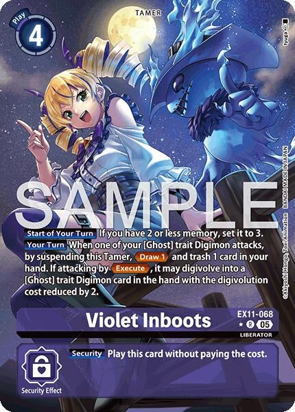 Image for Violet Inboots (Alternate Art) (EX11-068 R) [Dawn of Liberator] - Digimon Card Game