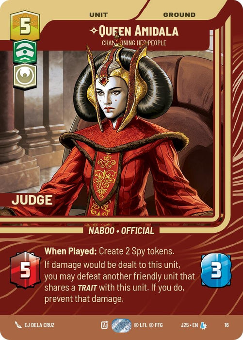 Image for Queen Amidala - Championing Her People (16) - Star Wars: Unlimited