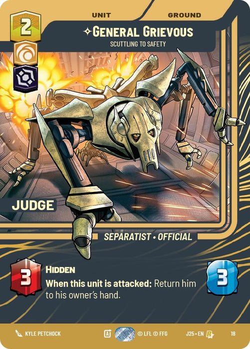 Image for General Grievous - Scuttling to Safety (18) - Star Wars: Unlimited