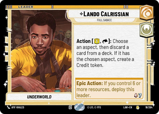 Image for Lando Calrissian - Full Sabacc - Star Wars: Unlimited