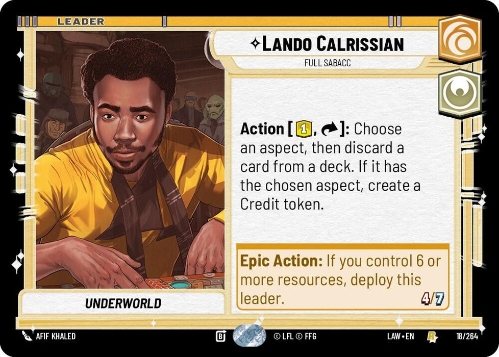 Image for Lando Calrissian - Full Sabacc - Star Wars: Unlimited