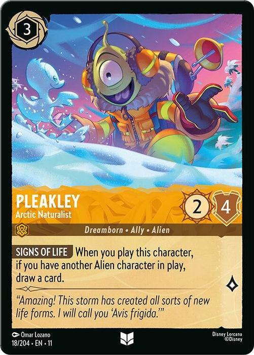 Image for Pleakley - Arctic Naturalist (18/204) [Winterspell] - Disney Lorcana