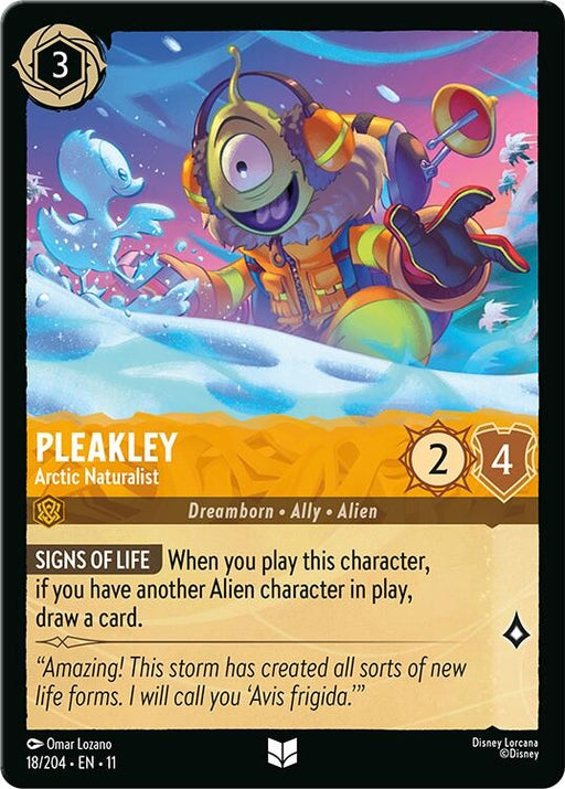 Image for Pleakley - Arctic Naturalist (18/204) [Winterspell] - Disney Lorcana