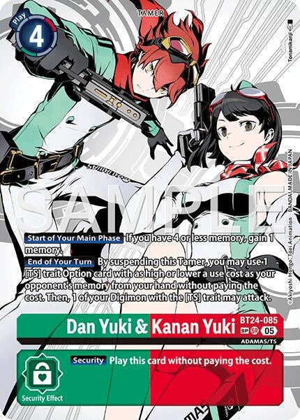 Image for Dan Yuki & Kanan Yuki (SP) (BT24-085 SR) [Time Stranger] - Digimon Card Game