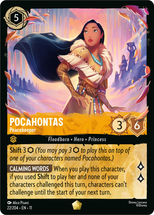 Image for Pocahontas - Peacekeeper (22/204) [Winterspell] - Disney Lorcana