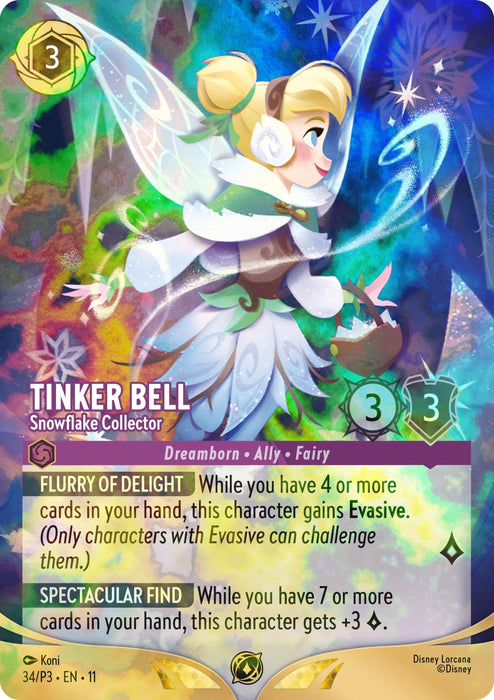 Image for Tinker Bell - Snowflake Collector (Store Championship) (34) [Disney Lorcana Promo Cards] - Disney Lorcana