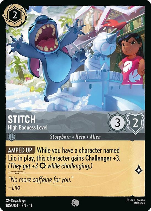 Image for Stitch - High Badness Level (185/204) [Winterspell] - Disney Lorcana