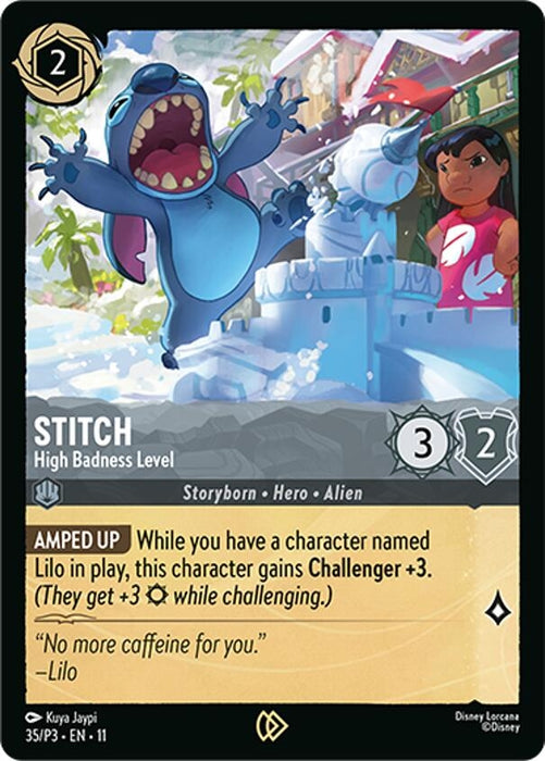 Image for Stitch - High Badness Level (35) [Disney Lorcana Promo Cards] - Disney Lorcana