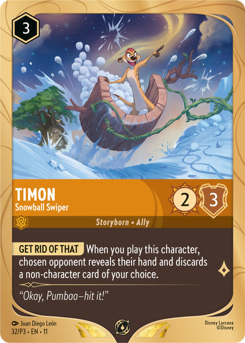 Image for Timon - Snowball Swiper (32) [Disney Lorcana Promo Cards] - Disney Lorcana