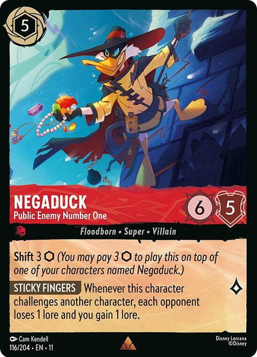 Image for Negaduck - Public Enemy Number One (116/204) [Winterspell] - Disney Lorcana