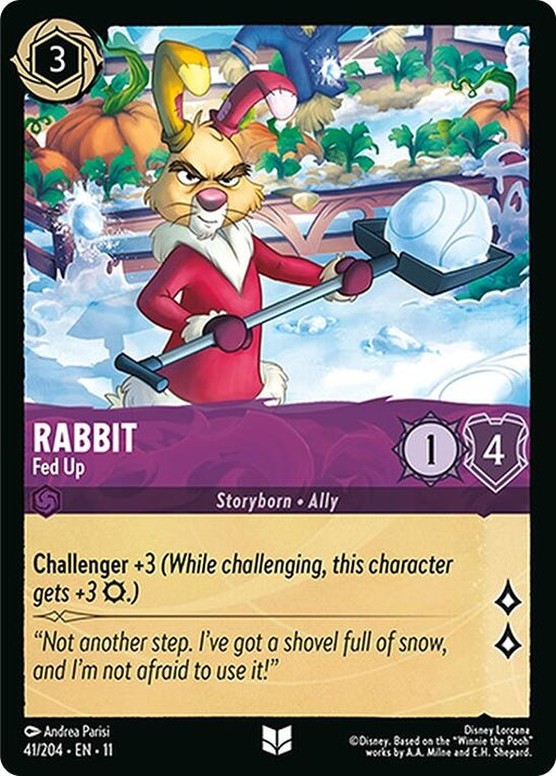 Image for Rabbit - Fed Up (41/204) [Winterspell] - Disney Lorcana