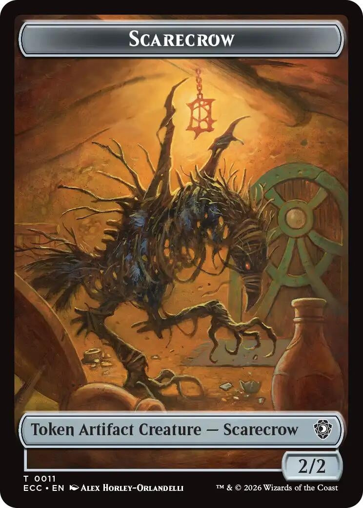 Image for Scarecrow // Treasure Double-Sided Token (11 // 10) [Lorwyn Eclipsed] - Magic: The Gathering