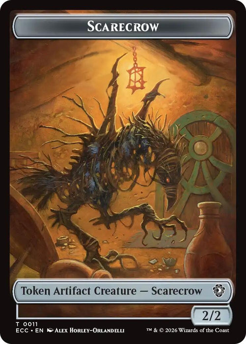 Image for Scarecrow // Treasure Double-Sided Token (11 // 10) [Lorwyn Eclipsed] - Magic: The Gathering