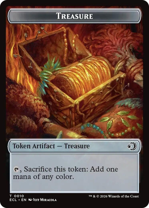 Image for Treasure // Copy Double-Sided Token (10 // 1) [Lorwyn Eclipsed] - Magic: The Gathering