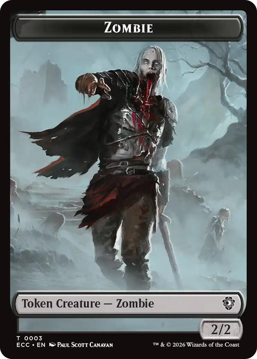 Image for Zombie // Elf Warrior Double-Sided Token (3 // 4) [Lorwyn Eclipsed] - Magic: The Gathering