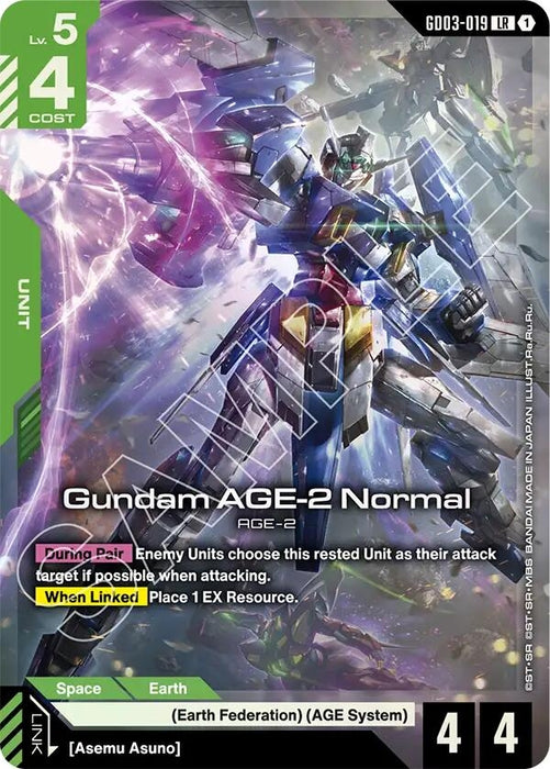 Image for Gundam AGE-2 Normal (GD03-019) - Gundam Card Game