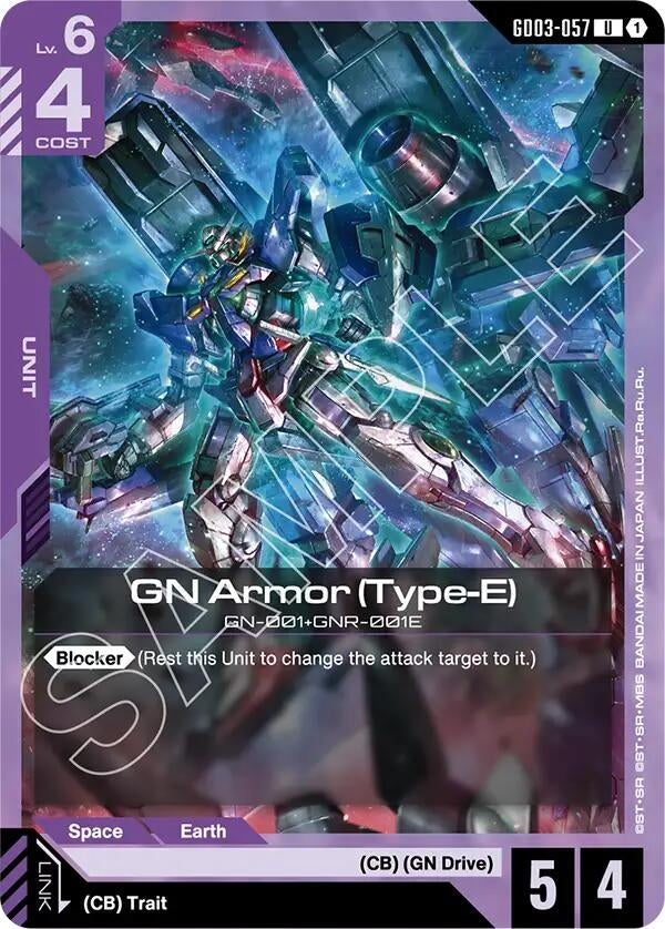 Image for GN Armor (Type-E) (GD03-057) - Gundam Card Game