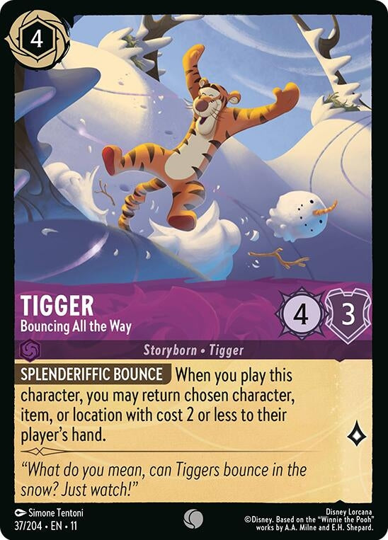 Image for Tigger - Bouncing All the Way (37/204) [Winterspell] - Disney Lorcana