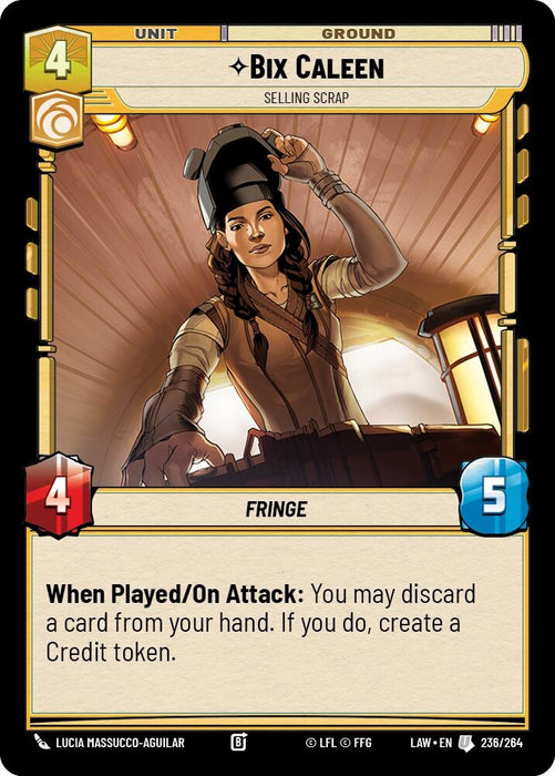 Image for Bix Caleen - Selling Scrap (236/264) [A Lawless Time] - Star Wars: Unlimited