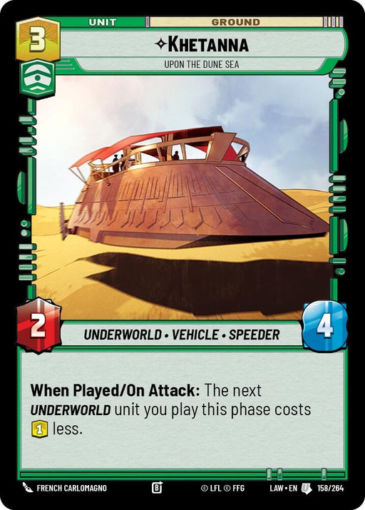 Image for Khetanna - Upon the Dune Sea (158/264) [A Lawless Time] - Star Wars: Unlimited