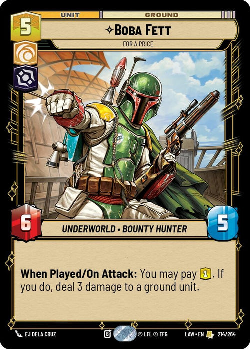Image for Boba Fett - For a Price (214/264) [A Lawless Time] - Star Wars: Unlimited