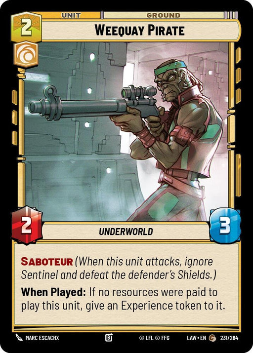 Image for Weequay Pirate (231/264) [A Lawless Time] - Star Wars: Unlimited