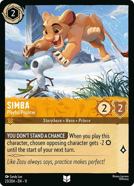 Image for Simba - Playful Pouncer (23/204) [Winterspell] - Disney Lorcana