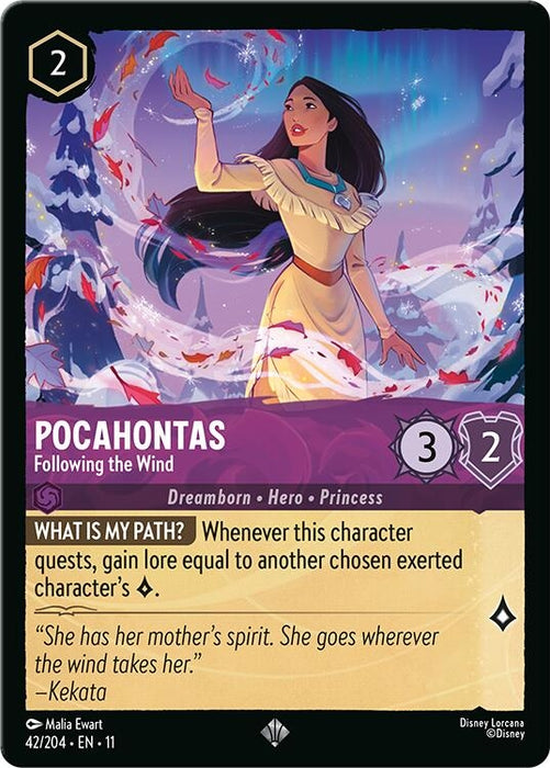 Image for Pocahontas - Following the Wind (42/204) [Winterspell] - Disney Lorcana