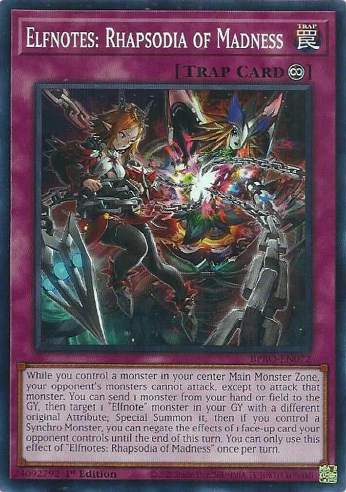 Elfnotes: Rhapsodia of Madness (BPRO-EN072) [Burst Protocol]
