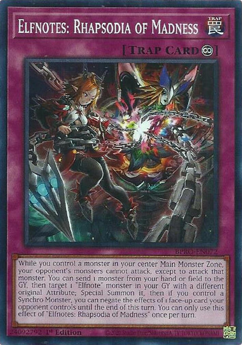 Elfnotes: Rhapsodia of Madness (BPRO-EN072) [Burst Protocol]