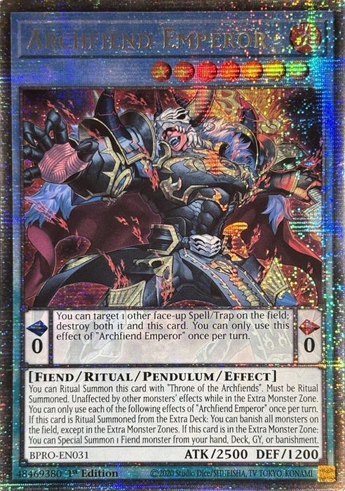 Archfiend Emperor (Starlight Rare) (BPRO-EN031) [Burst Protocol]