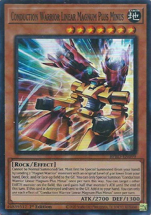 Conduction Warrior Linear Magnum Plus Minus (BPRO-EN099) [Burst Protocol]