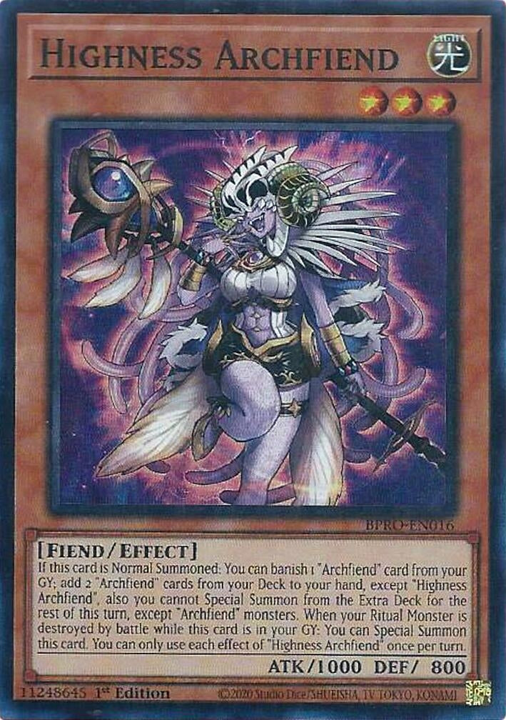 Highness Archfiend (BPRO-EN016) [Burst Protocol]