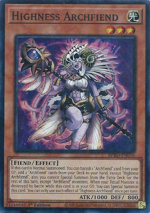 Highness Archfiend (BPRO-EN016) [Burst Protocol]