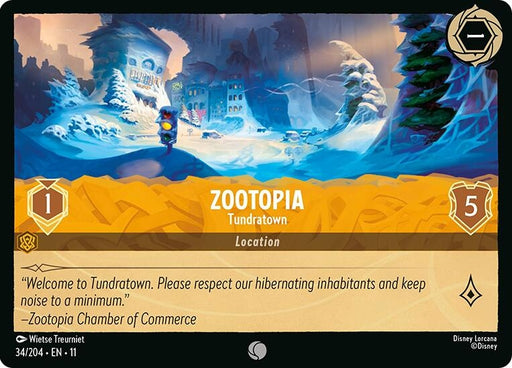 Image for Zootopia - Tundratown (34/204) [Winterspell] - Disney Lorcana