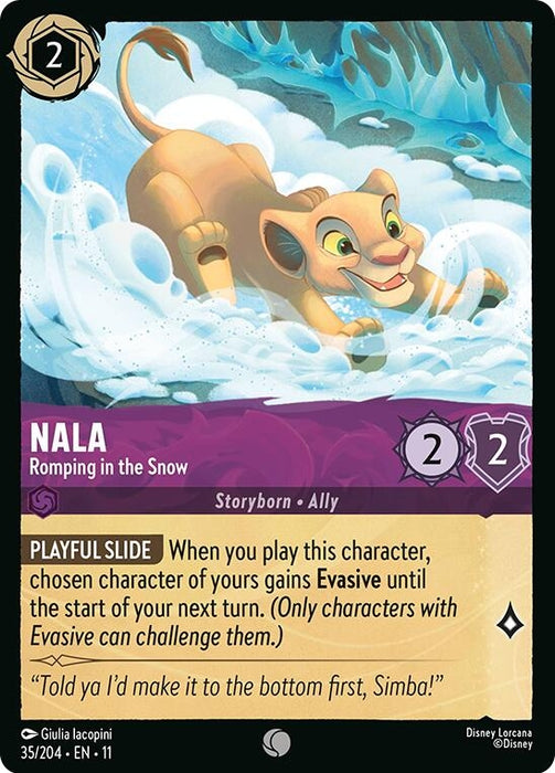 Image for Nala - Romping in the Snow (35/204) [Winterspell] - Disney Lorcana