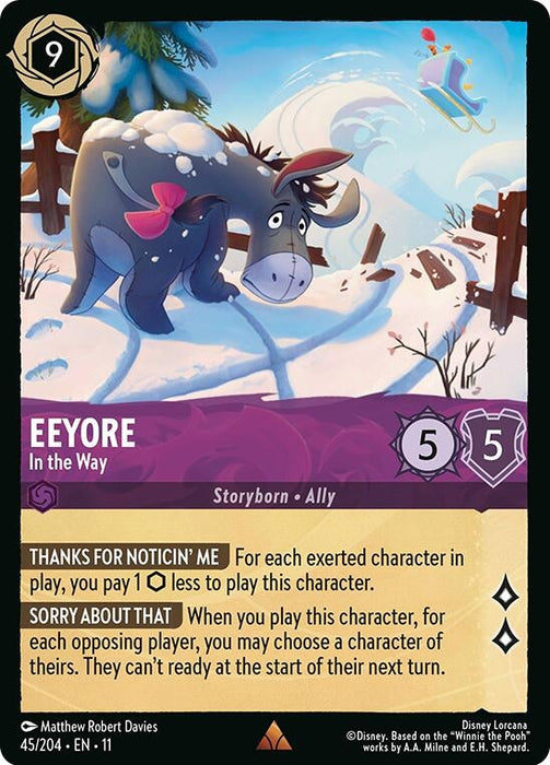 Image for Eeyore - In the Way (45/204) [Winterspell] - Disney Lorcana