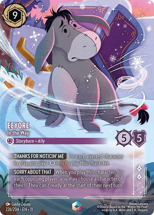 Image for Eeyore - In the Way (Enchanted) (226/204) [Winterspell] - Disney Lorcana