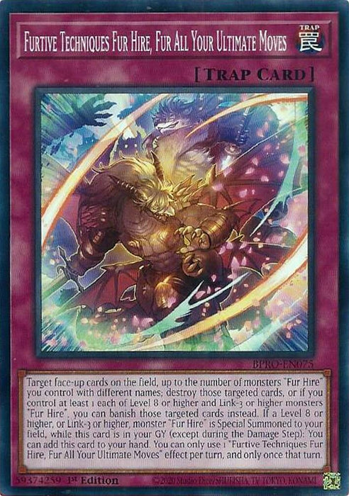 Furtive Techniques Fur Hire, Fur All Your Ultimate Moves (BPRO-EN075) [Burst Protocol]