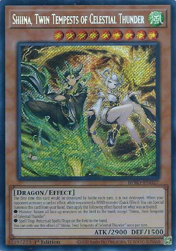 Shiina, Twin Tempests of Celestial Thunder (BPRO-EN027) [Burst Protocol]