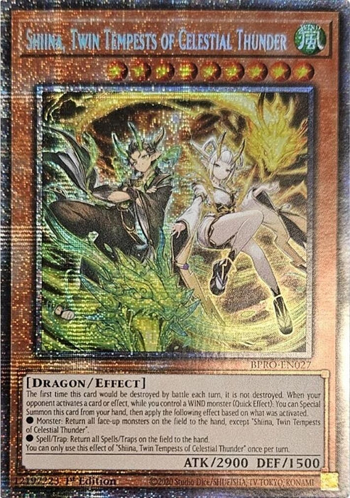 Shiina, Twin Tempests of Celestial Thunder (BPRO-EN027) [Burst Protocol]
