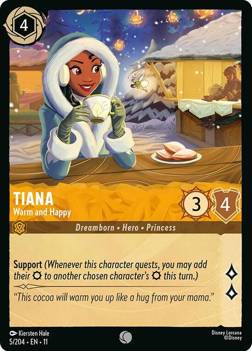 Image for Tiana - Warm and Happy (5/204) [Winterspell] - Disney Lorcana
