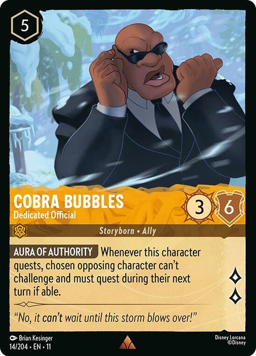 Image for Cobra Bubbles - Dedicated Official (14/204) [Winterspell] - Disney Lorcana