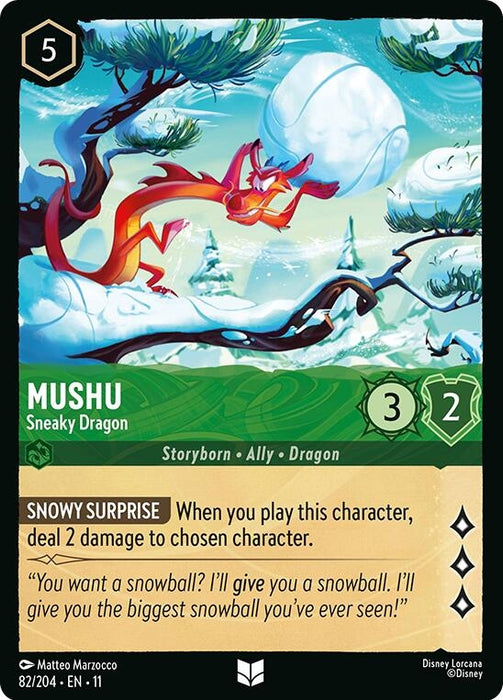 Image for Mushu - Sneaky Dragon (82/204) [Winterspell] - Disney Lorcana