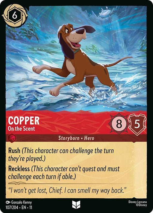 Image for Copper - On the Scent (107/204) [Winterspell] - Disney Lorcana