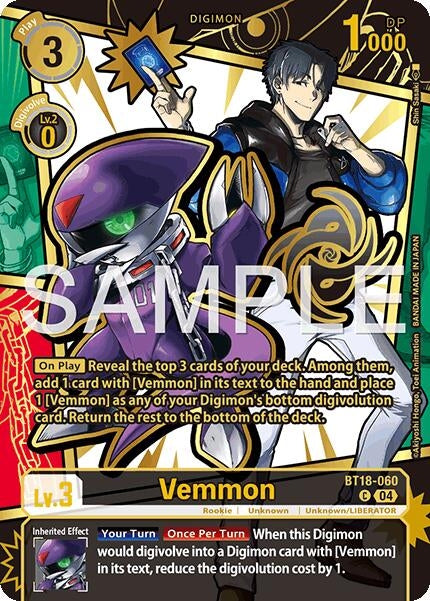 Image for Vemmon (Rare Pull) (BT18-060) [Dawn of Liberator] - Digimon Card Game