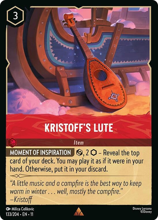 Image for Kristoff's Lute (133/204) [Winterspell] - Disney Lorcana