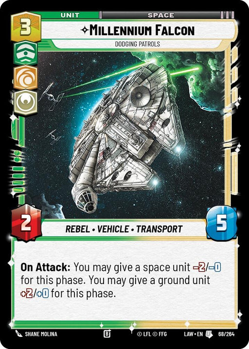Image for Millennium Falcon - Dodgin Patrols (68/264) [A Lawless Time] - Star Wars: Unlimited