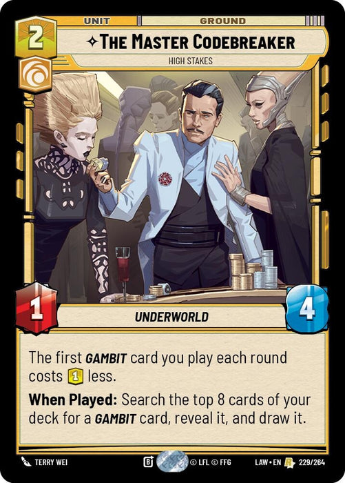 Image for The Master Codebreaker - High Stakes (229/264) [A Lawless Time] - Star Wars: Unlimited